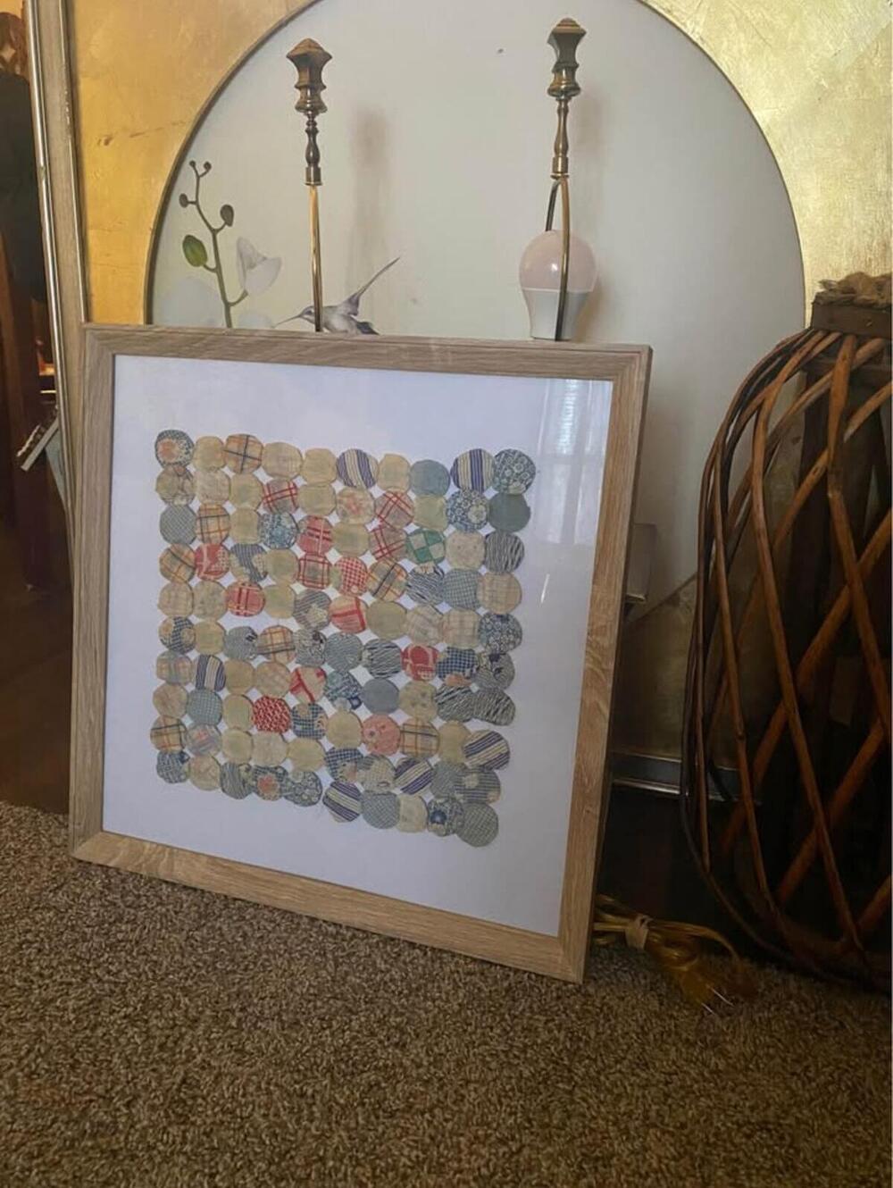 Framed VTG Quilted Placemat